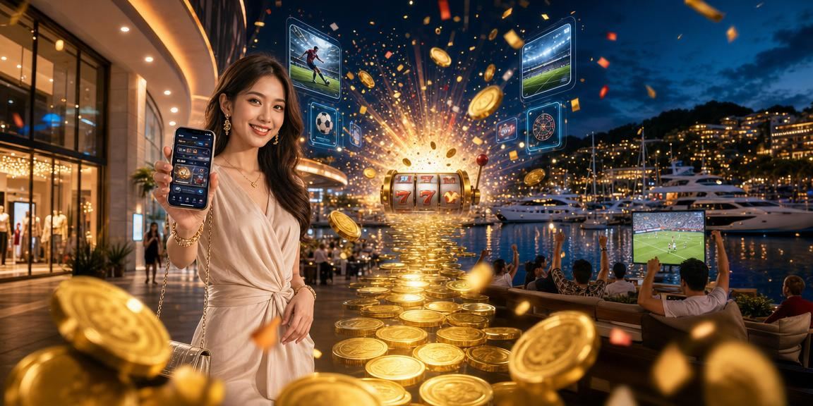 Pengguna bermain slot game di Langkawi selepas log masuk akaun kiss918